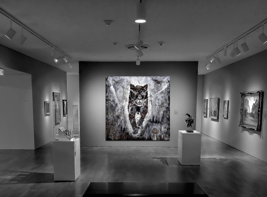 painting of a black jaguar