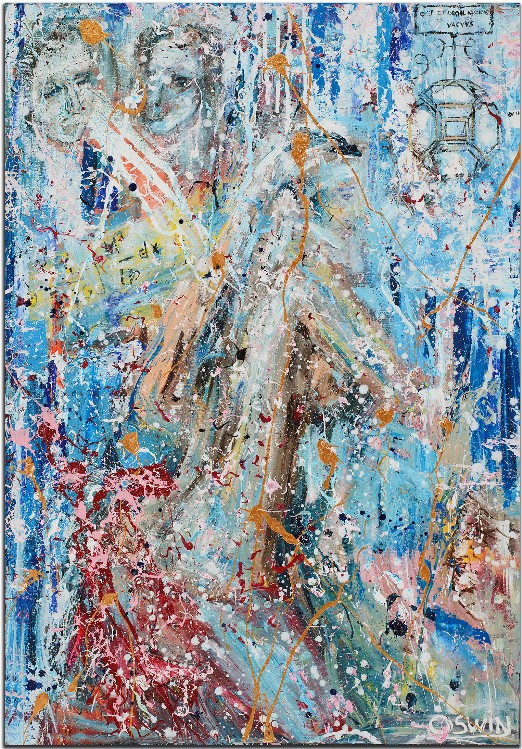 BRING ME VISIONS OF LIGHT - Oswin Gesselli - Series Hidden Treasures Drawnings- Art - Nude - Hidden treasures
